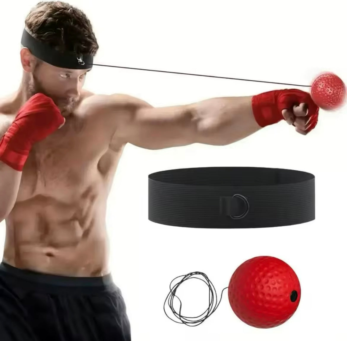 1Pc MMA Boxing Speed Ball Head-Mounted Pu Punch Sanda Training Hand Eye Reaction Home Sandbag Fitness Equipment Gym Muay Thai